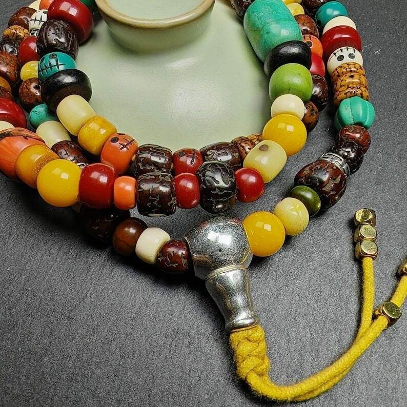 Mala Necklace - Prayer Beads,38cm Length - Gandhanra-ART
