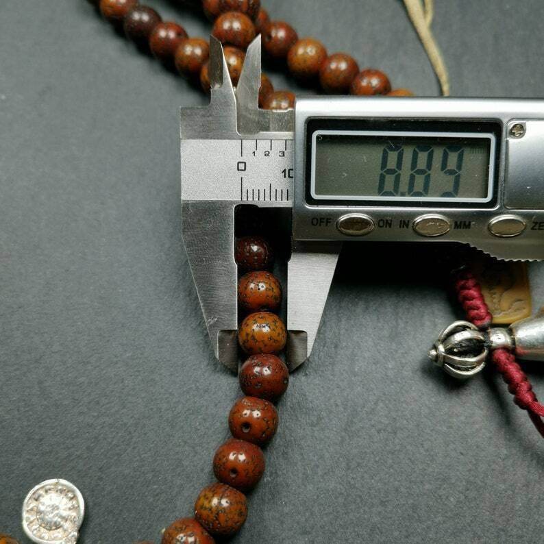 Old Lotus Seed Mala Beads - Prayer Beads - Gandhanra-ART