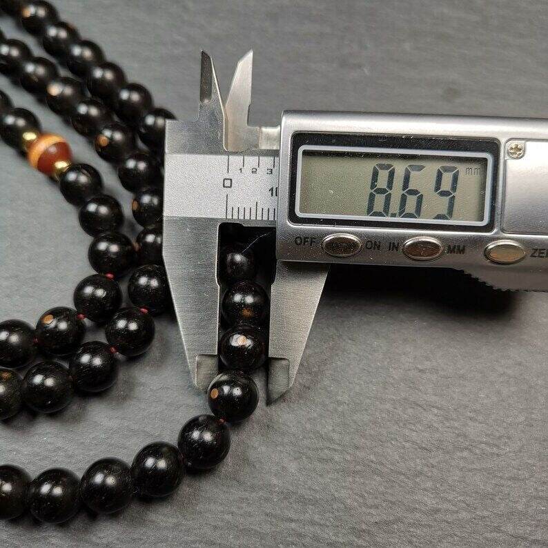 108 Coconut Bead Mala Necklace, Prayer Beads - Gandhanra-ART