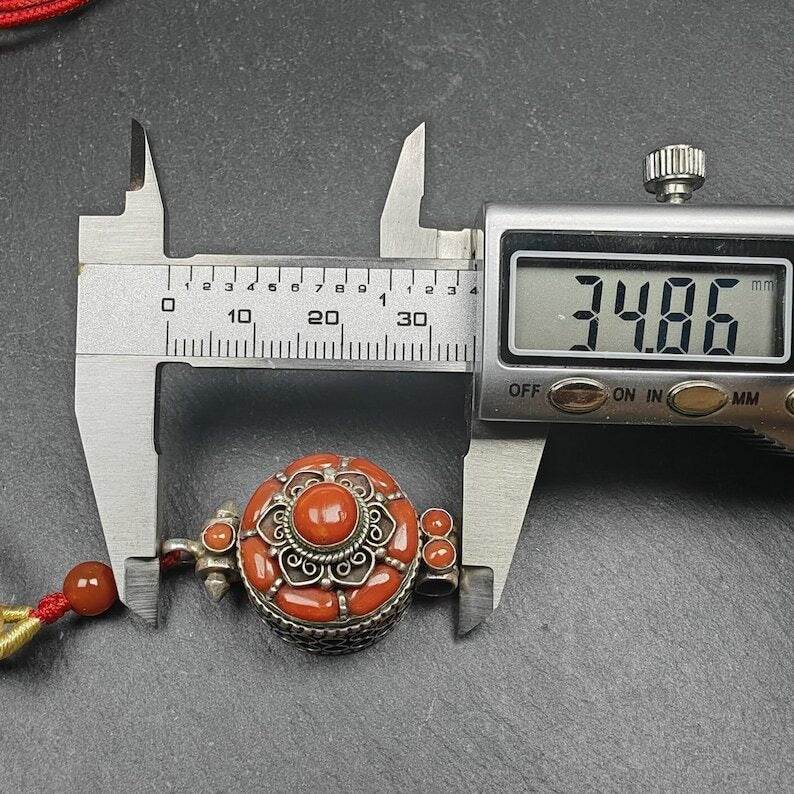 Coral and Silver Gau Ghau Shrine - Gandhanra-ART