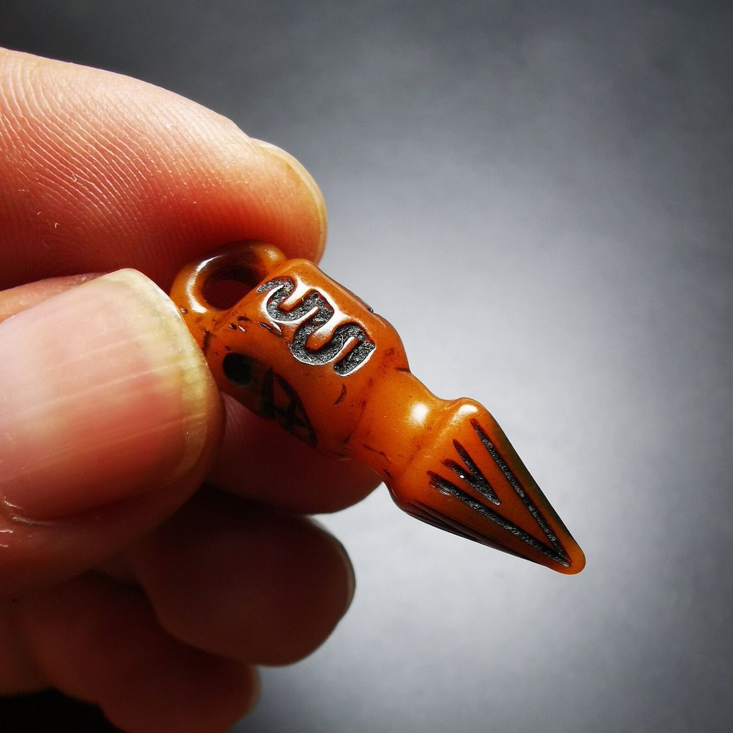 Amulet,Yak Bone Phurba Pendant 1.22"×0.47"
