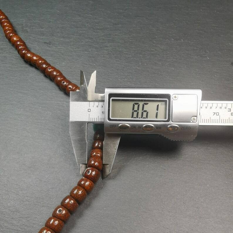 Mala, collar de 108 cuentas de oración con semillas de loto, 30"