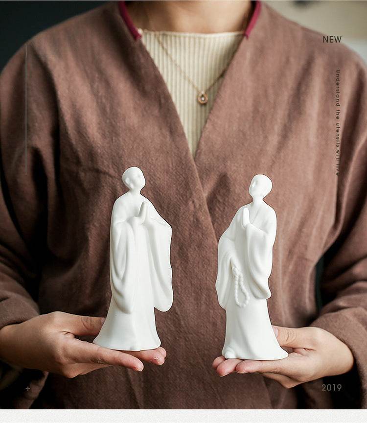White Porcelain Buddha Statue - Gandhanra-ART