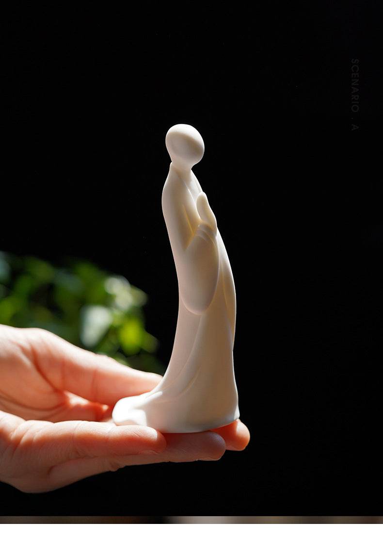 White Porcelain Buddha Statues - Gandhanra-ART