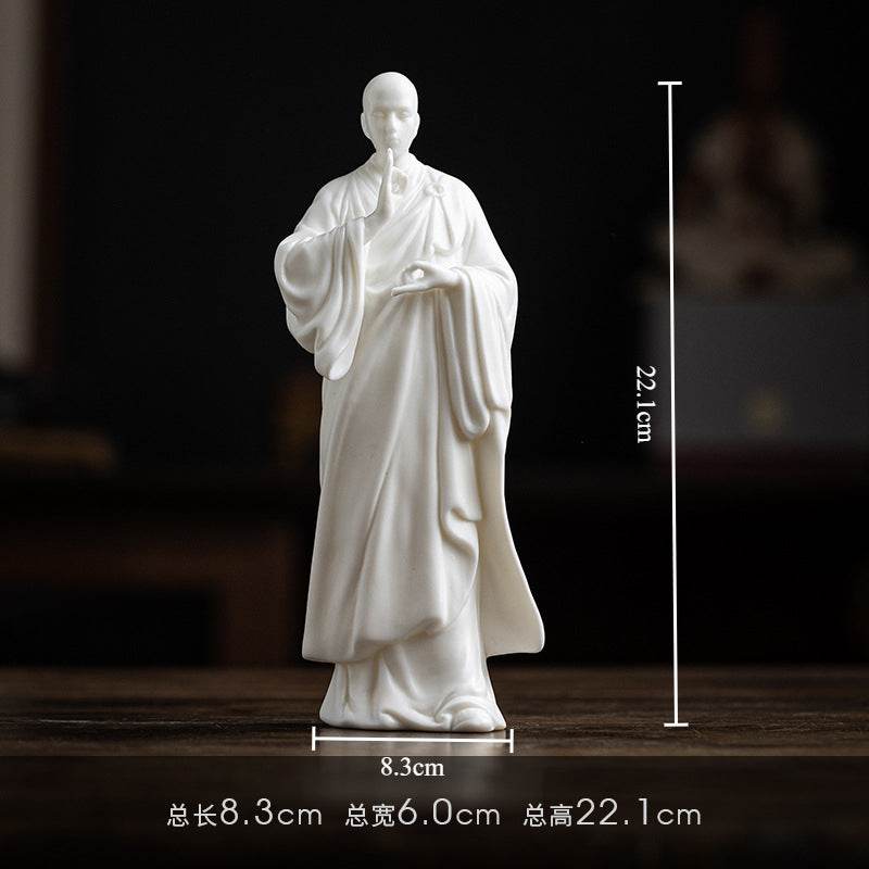 White Porcelain Meditation Buddha Statues - Gandhanra-ART