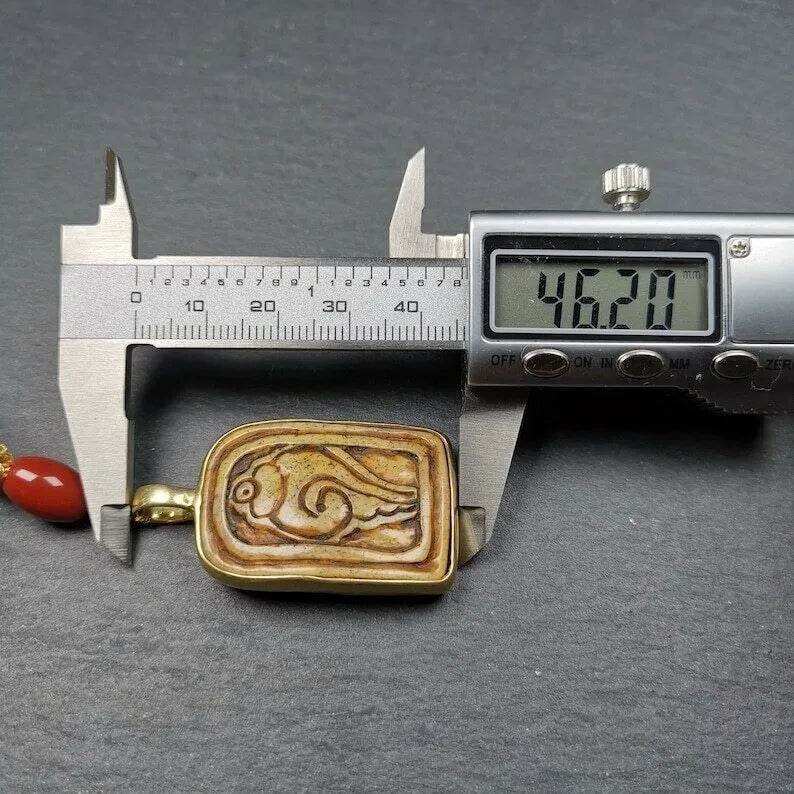 Kapala Amulet,Conch Shell Shankha Pendant - Gandhanra-ART