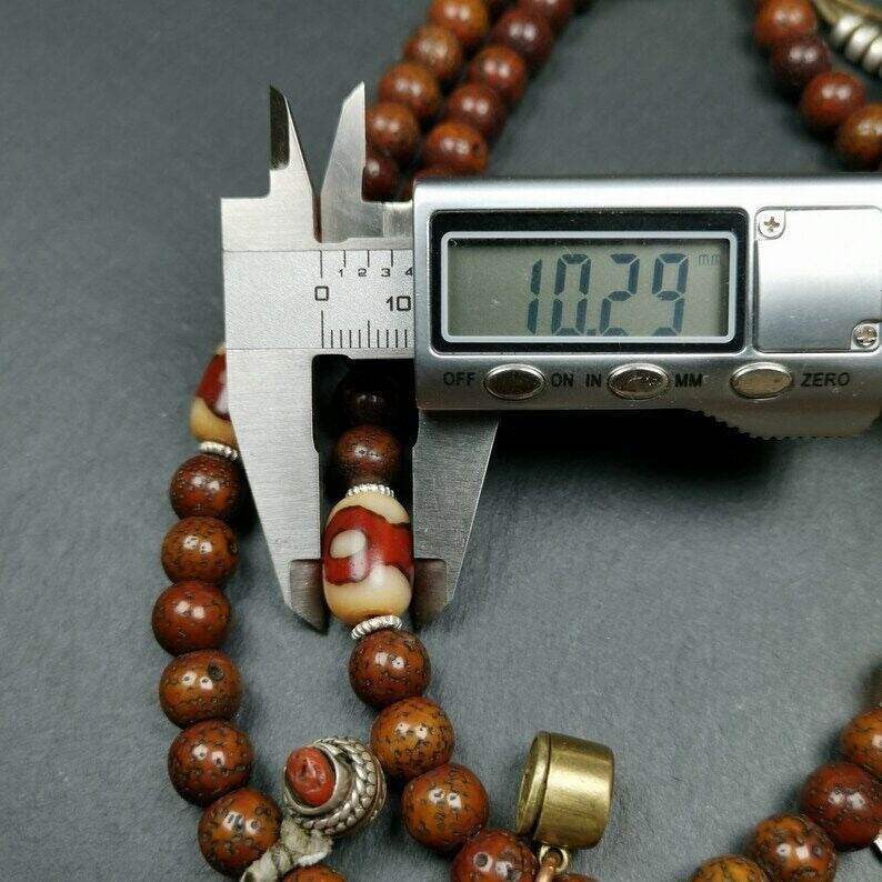 Old Lotus Seed Mala Beads - Prayer Beads - Gandhanra-ART
