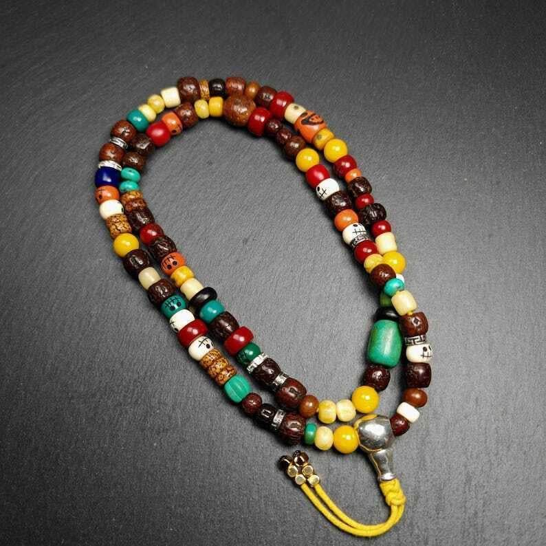 Mala Necklace - Prayer Beads,38cm Length - Gandhanra-ART