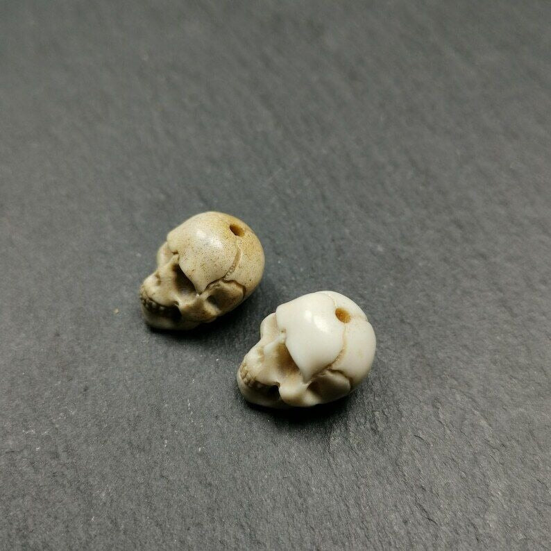White Skull Spacer Bead for Prayer Bead