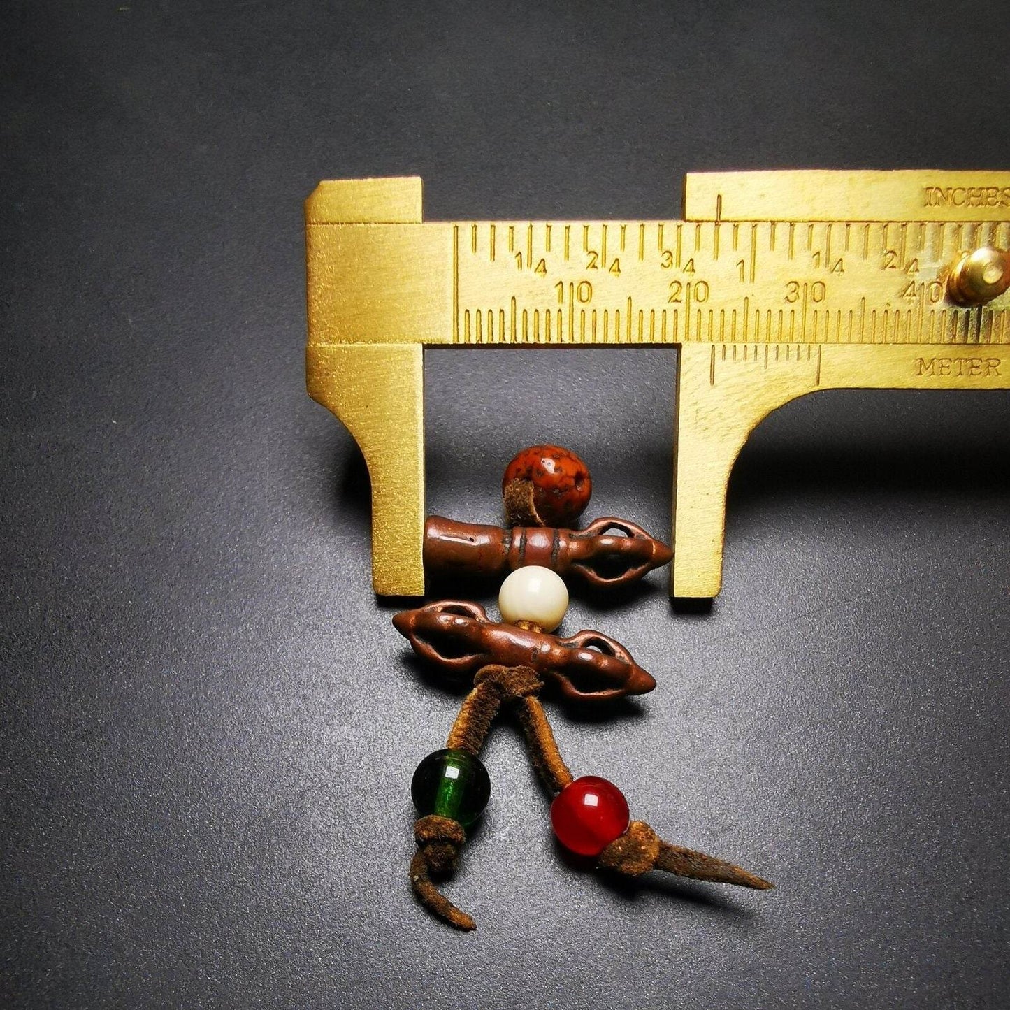 Amulet,Mini Vajra and Tibetan Bell Bead Pendant - Gandhanra-ART