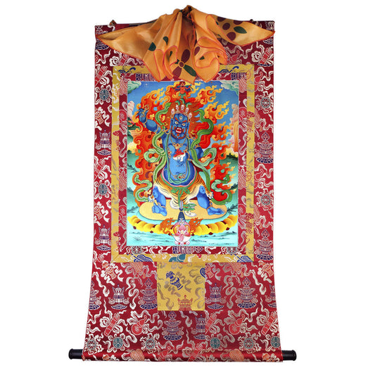 2779-唐卡-HBMT-084玛哈嘎拉-二臂-300dpi - Tibetan thangka painting, detailed view