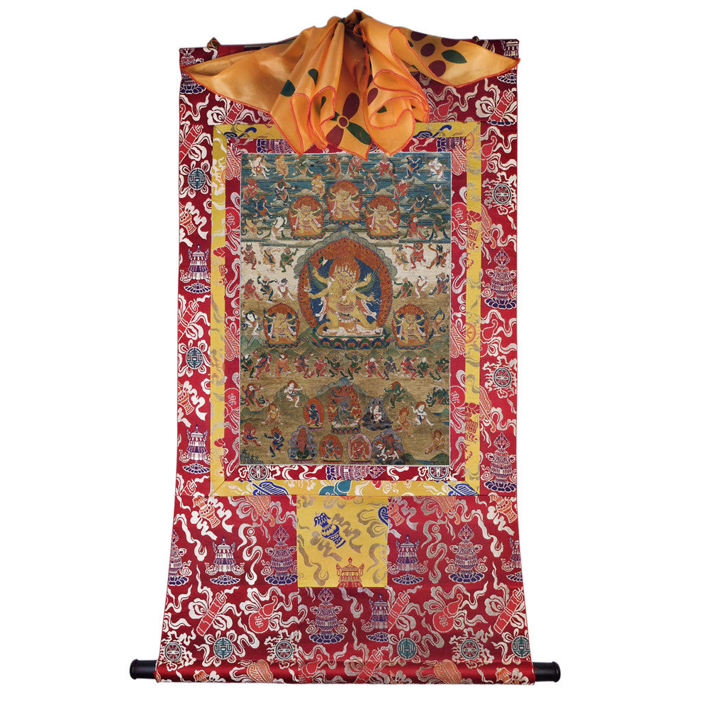 Gandhanra Tibetan Thangka Art - Vajrakilaya - Dorje Phurba - from Kathok Monastery - Giclee Print with Mineral Pigments