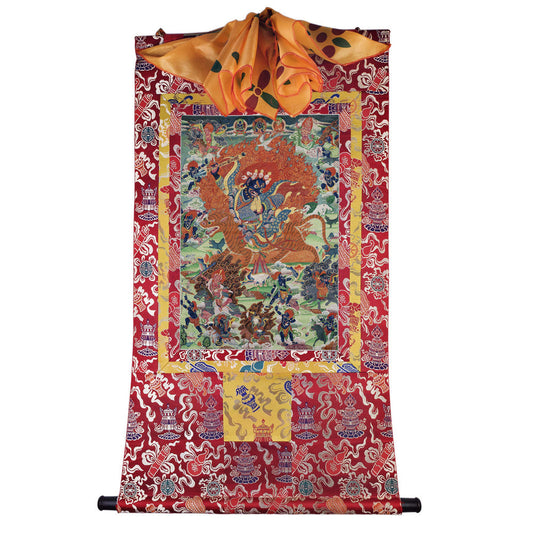 2765-唐卡-HBMT-069莲师忿怒金刚蒙古宁玛派绢本80 - Tibetan thangka painting, detailed view