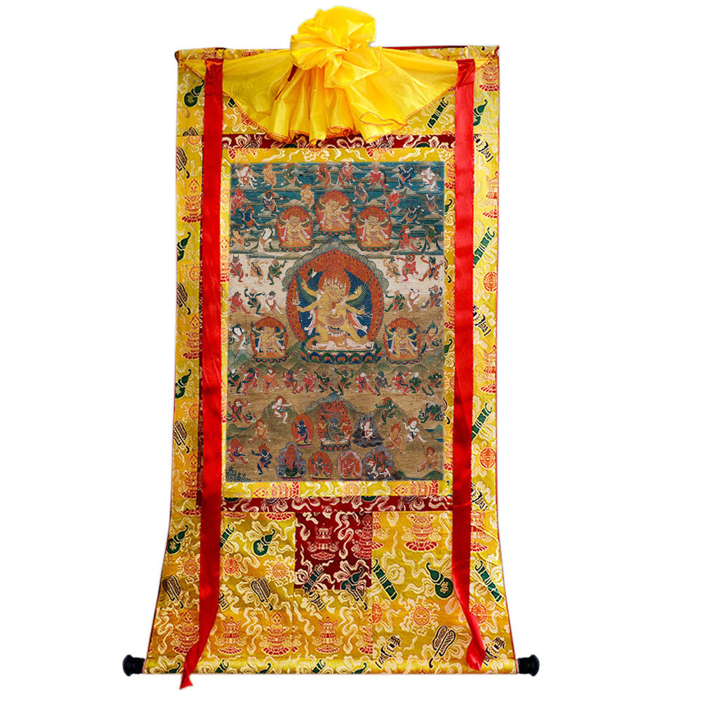 Gandhanra Tibetan Thangka Art - Vajrakilaya - Dorje Phurba - from Kathok Monastery - Giclee Print with Mineral Pigments