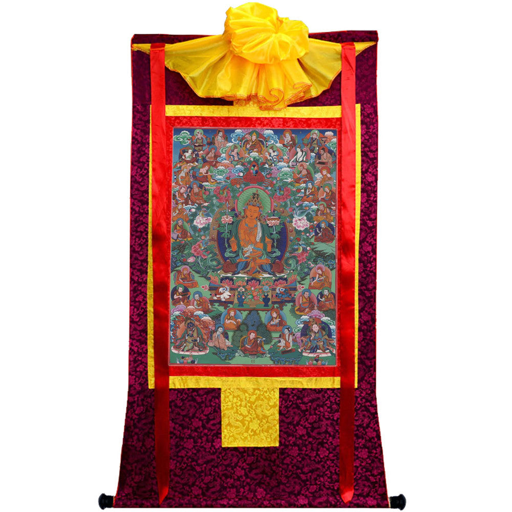 Manjusri Thangka - Hand Framed Giclee Printed Tibetan Art
