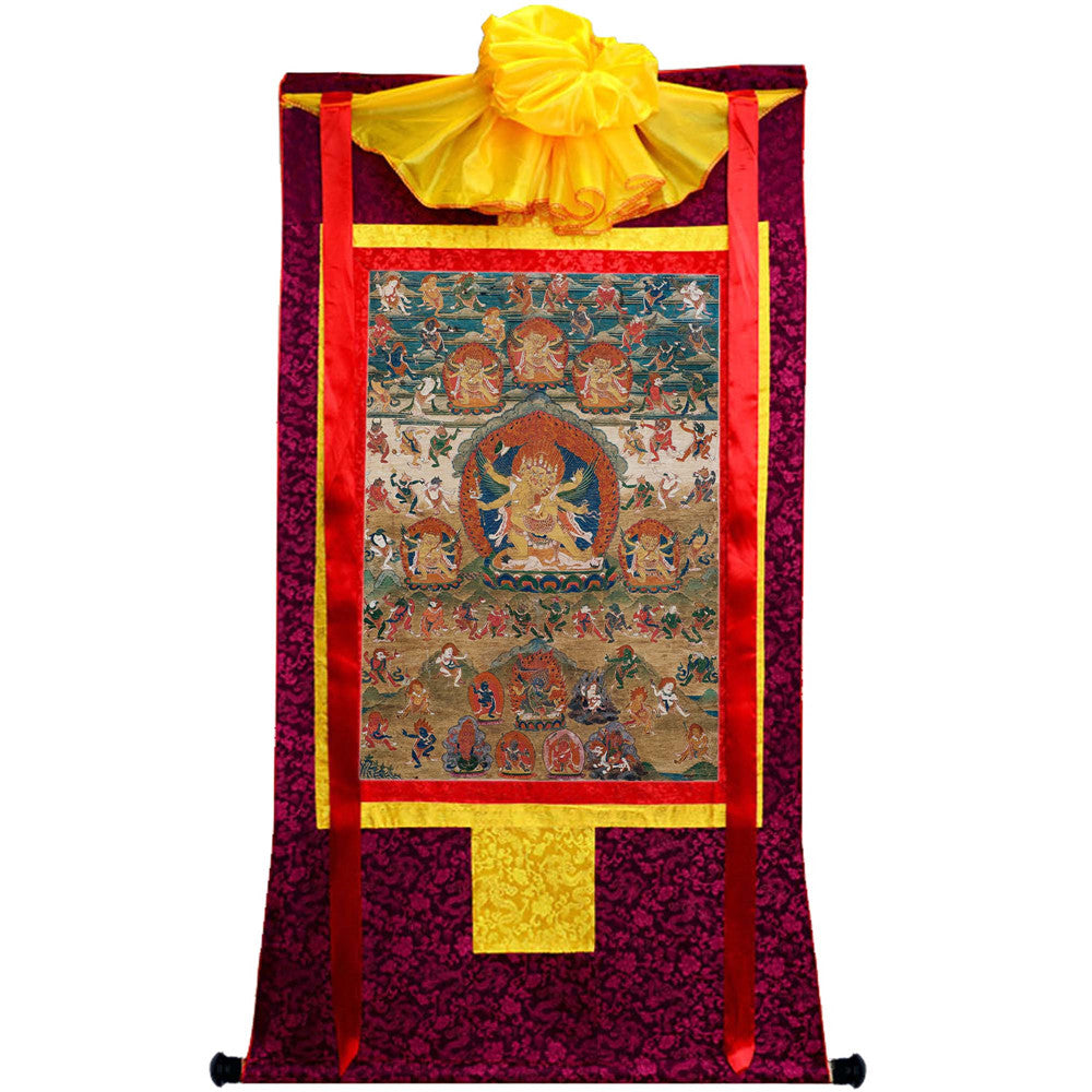 Gandhanra Tibetan Thangka Art - Vajrakilaya - Dorje Phurba - from Kathok Monastery - Giclee Print with Mineral Pigments