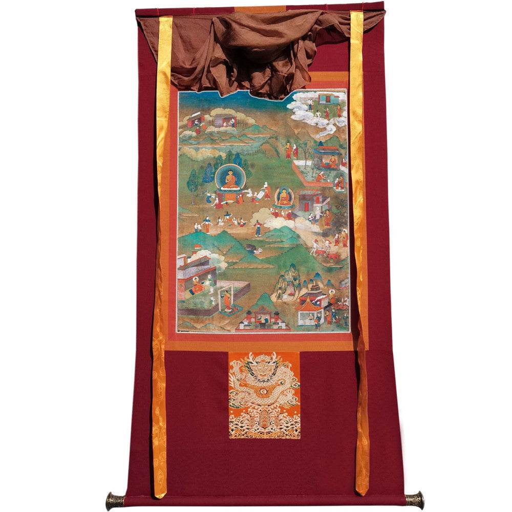 Biography of Shakyamuni Thangka - Gandhanra-ART