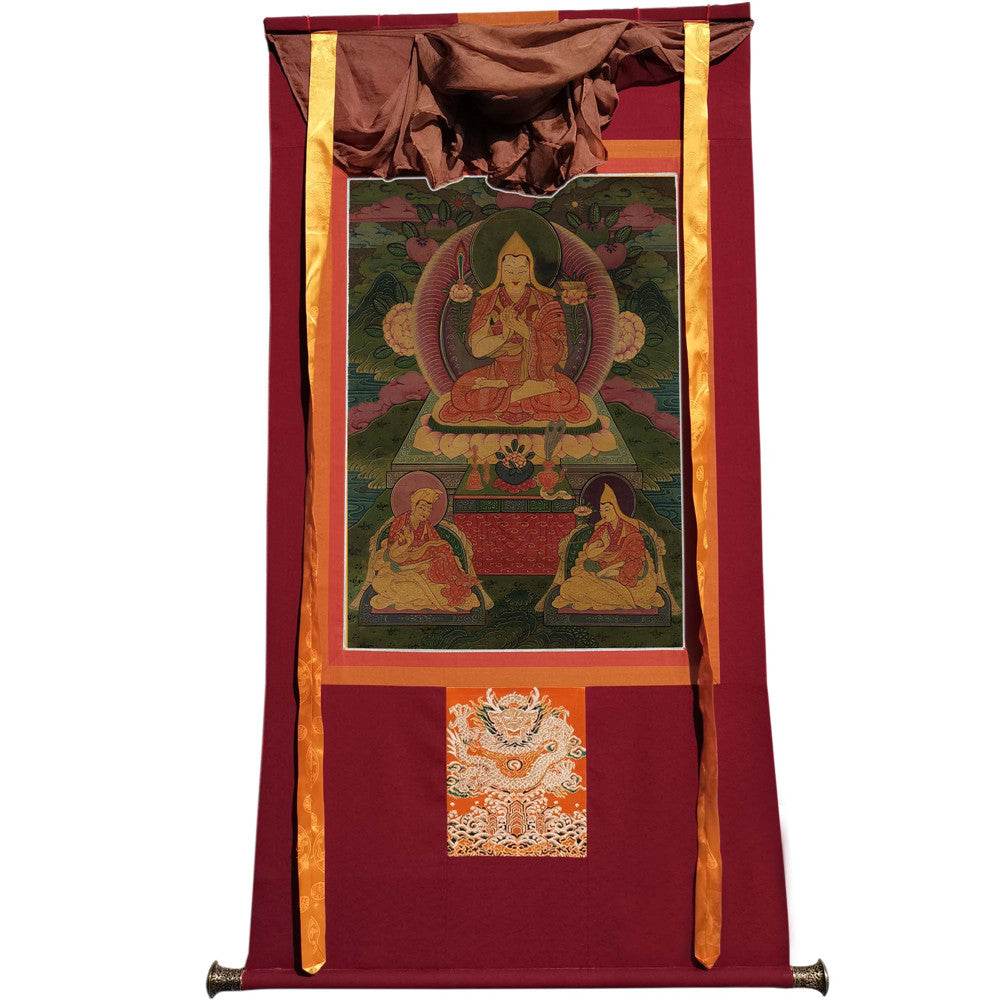 Tsongkhapa and His 2 Disciples - 17th Century - Gandhanra-ART