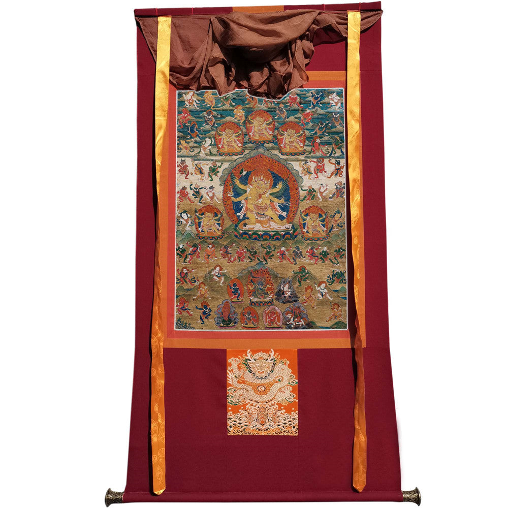 Gandhanra Tibetan Thangka Art - Vajrakilaya - Dorje Phurba - from Kathok Monastery - Giclee Print with Mineral Pigments