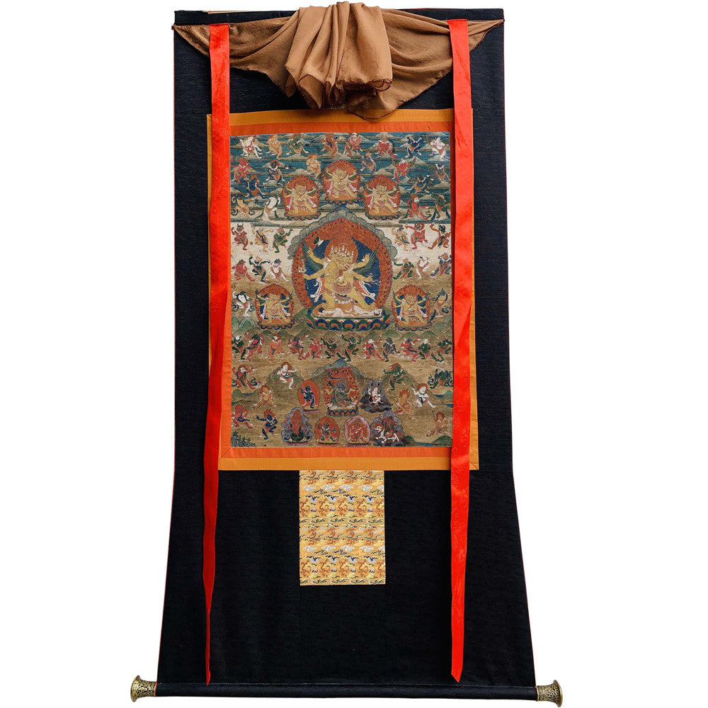 Gandhanra Tibetan Thangka Art - Vajrakilaya - Dorje Phurba - from Kathok Monastery - Giclee Print with Mineral Pigments