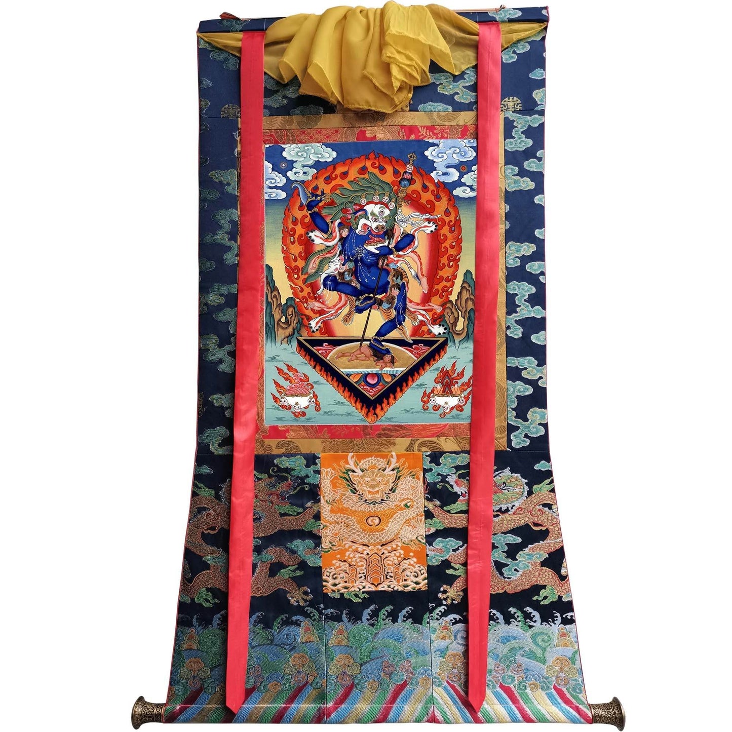 Lion-faced Dakini - Simhamukha - Longsal Sengmar - Gandhanra-ART
