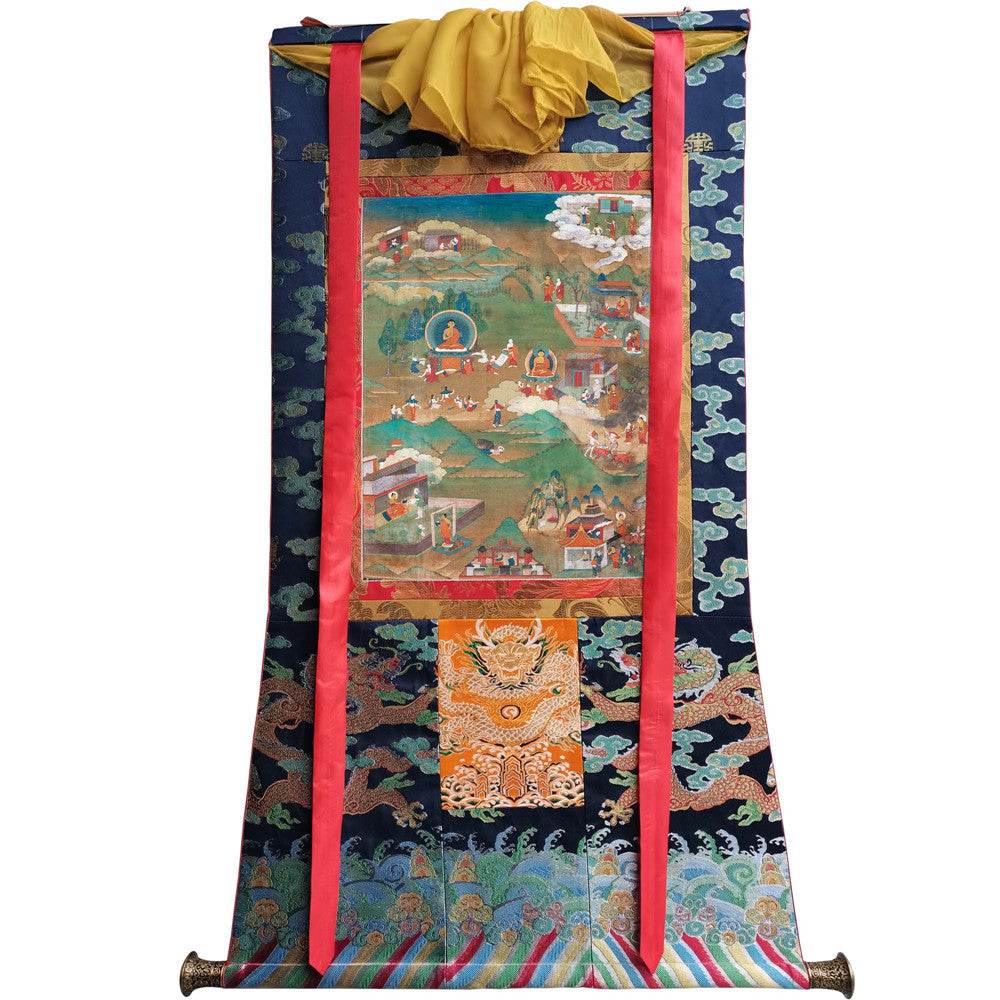 Biography of Shakyamuni Thangka - Gandhanra-ART