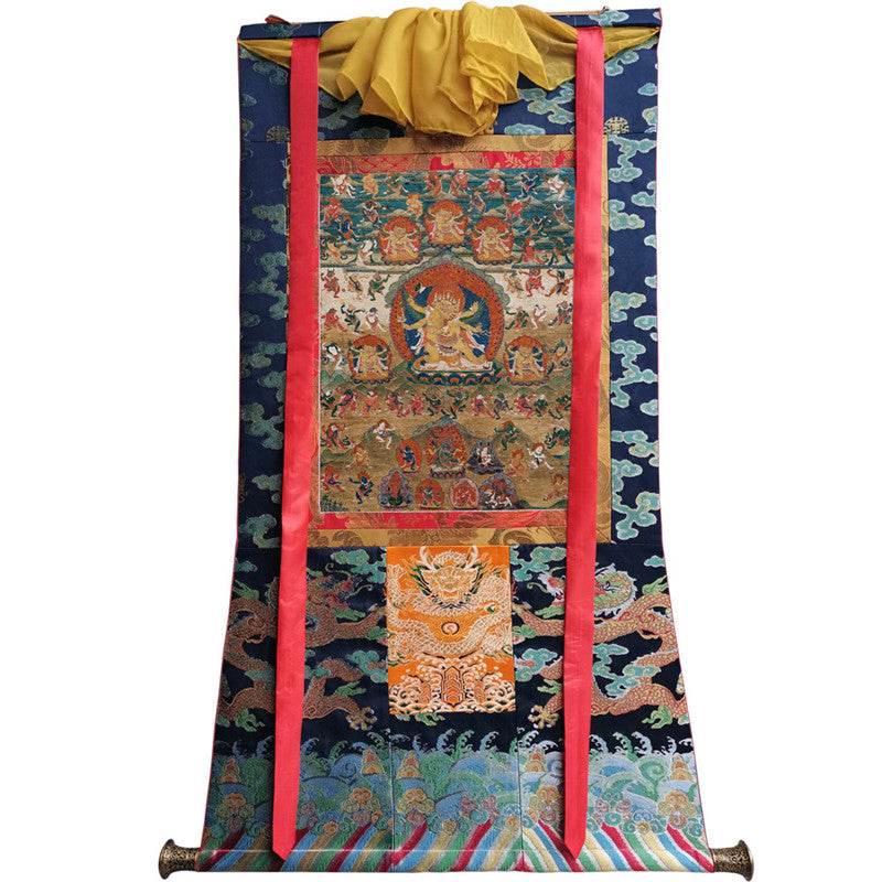 Vajrakilaya Image - Tibetan thangka painting, size reference