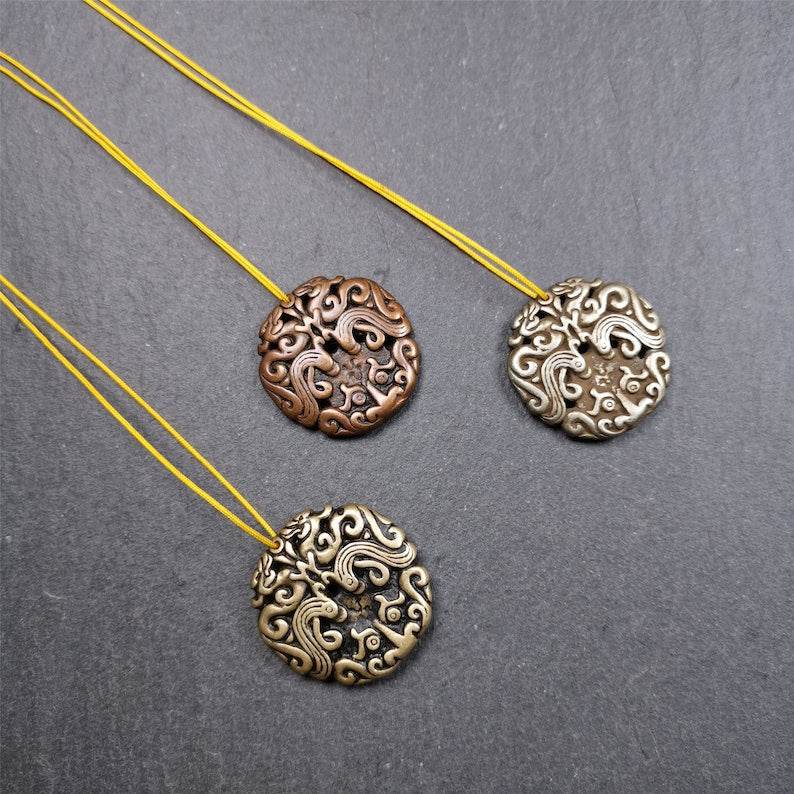 Kirtimukha Pendant,Dragon Badge - Gandhanra-ART