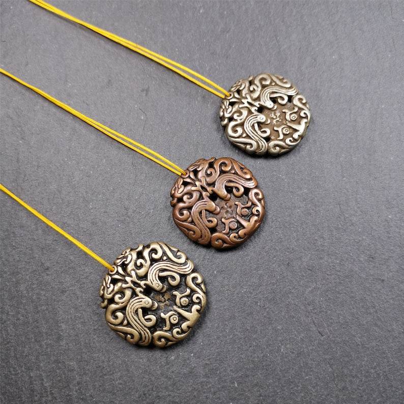 Kirtimukha Pendant,Dragon Badge - Gandhanra-ART