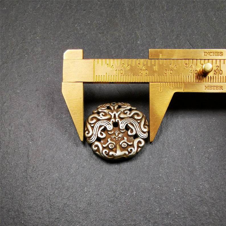 Kirtimukha Pendant,Dragon Badge - Gandhanra-ART