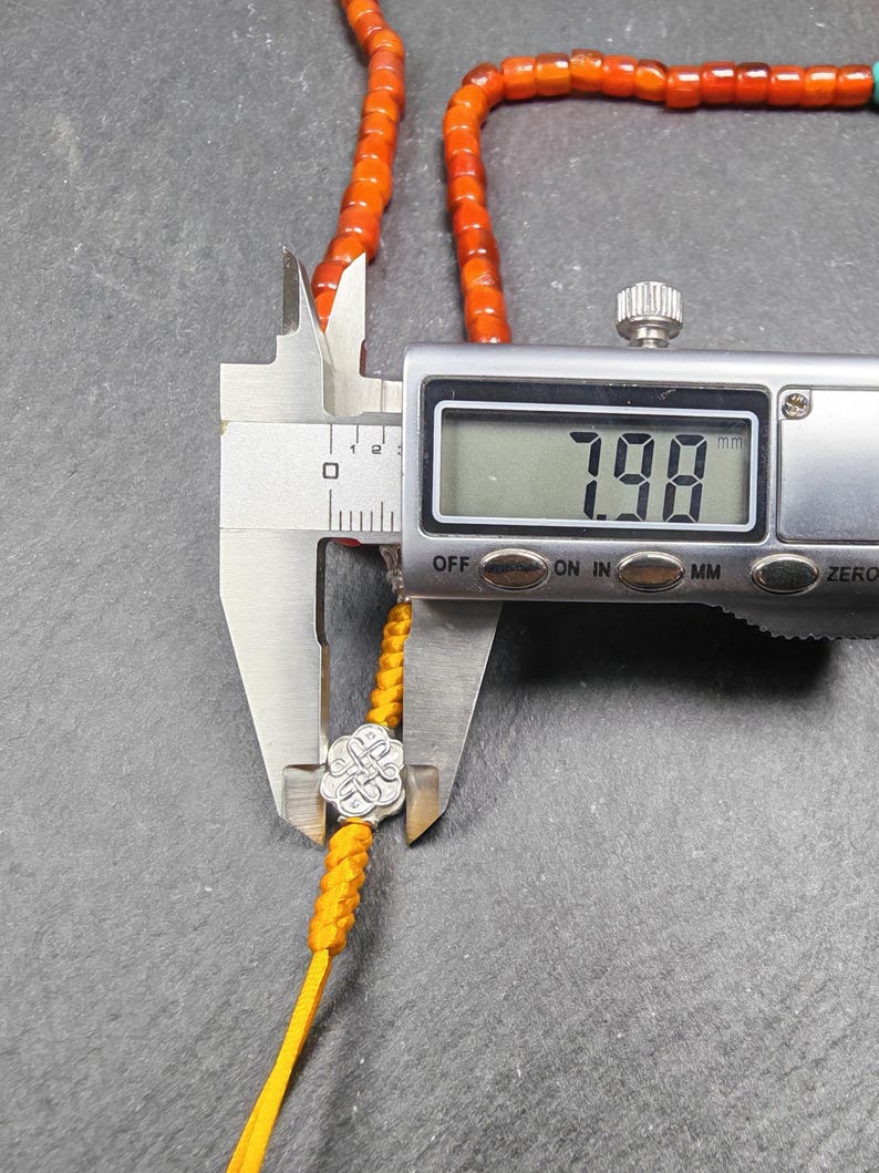 Authentic Old 6mm Pure Agate Necklace Mala: Tibetan 108 Prayer Beads Rosary for Women - 32cm stretched