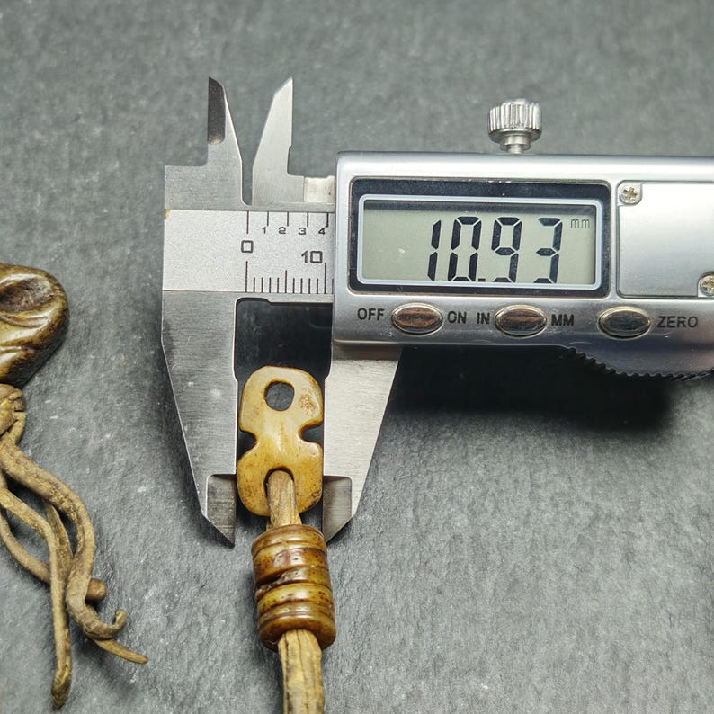 Authentic Old Kapala Prayer Bead Counters - Citipati Skull Design - Tibetan Rosary Pendant - Mala Accessory - 9mm