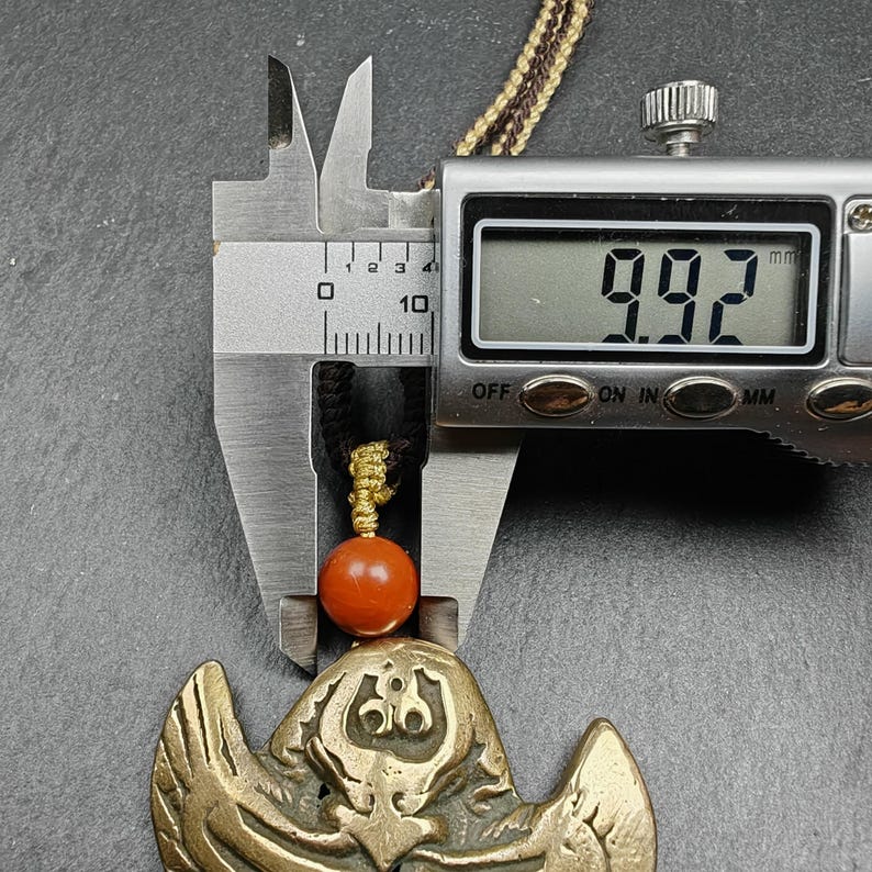 Authentic Tibetan Buddhist Amulet Pendant | Garuda Golden-Winged Bird | Garula Suparna Sacred Charm | Spiritual Jewelry