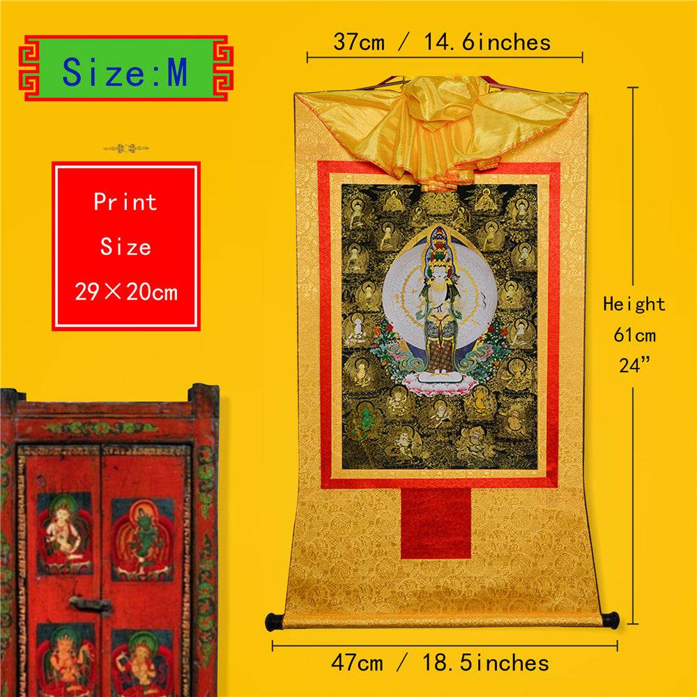 Avalokitesvara with Thousand Arms-Black Type - Gandhanra-ART