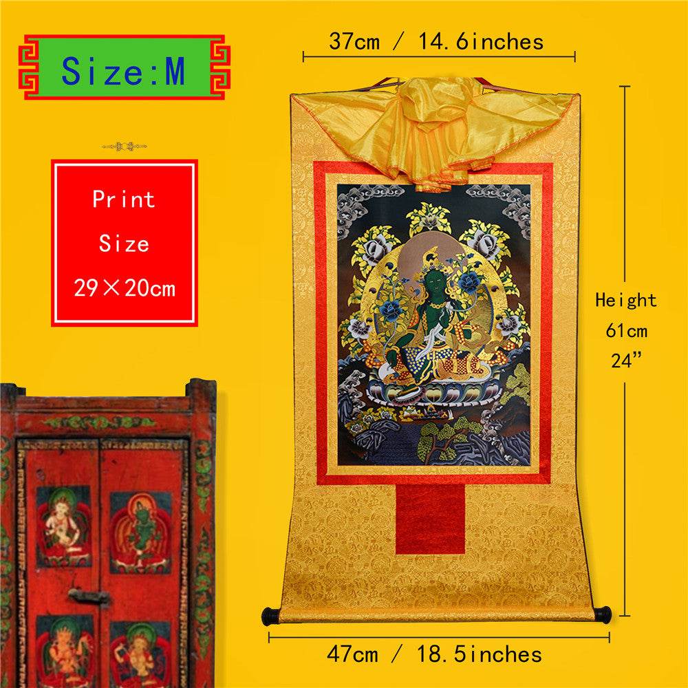 Green Tara - in Black Style - Gandhanra-ART