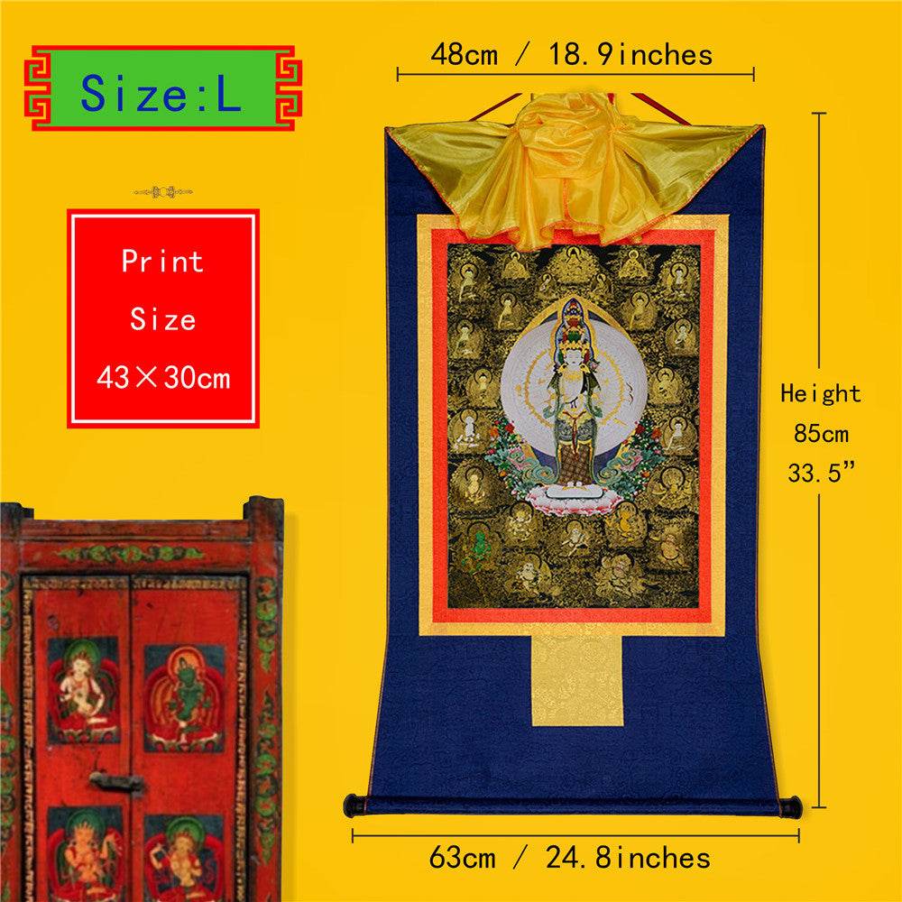 Avalokitesvara with Thousand Arms-Black Type - Gandhanra-ART