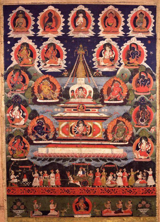 Customized USHNISAVIJAYA AND CELEBRATION Thangka Painting - Gandhanra-ART