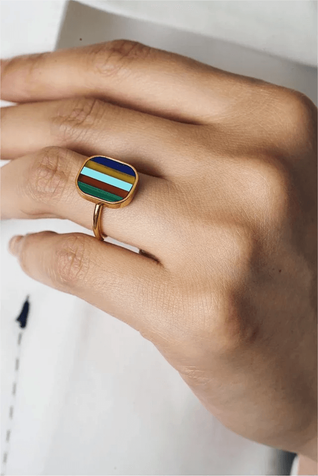 Tibetan Ring | Adjustable US Size 6 - Gandhanra-ART