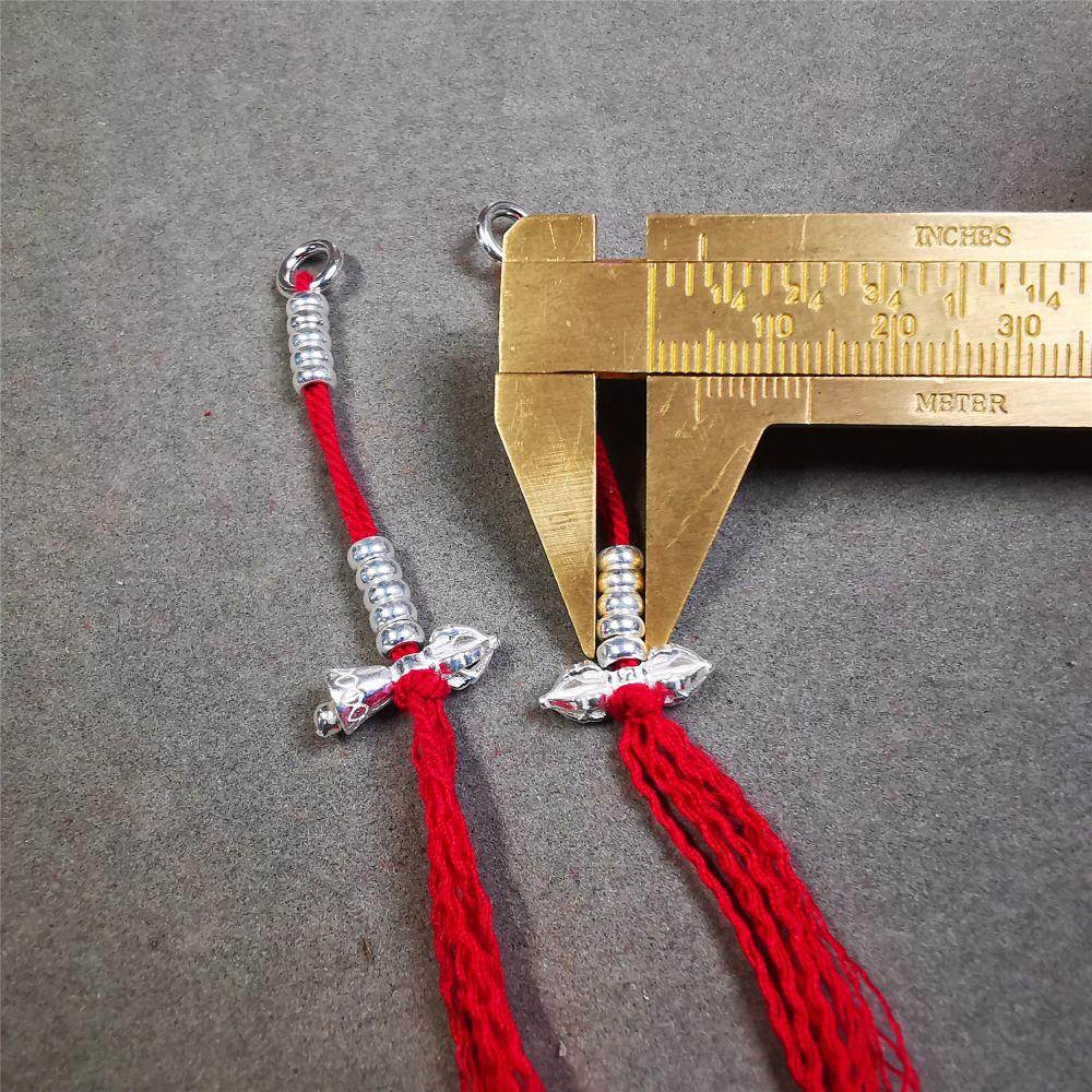 4mm Sterling Silver Prayer Bead Counters with Dorje and Vajra Pendant - Gandhanra-ART