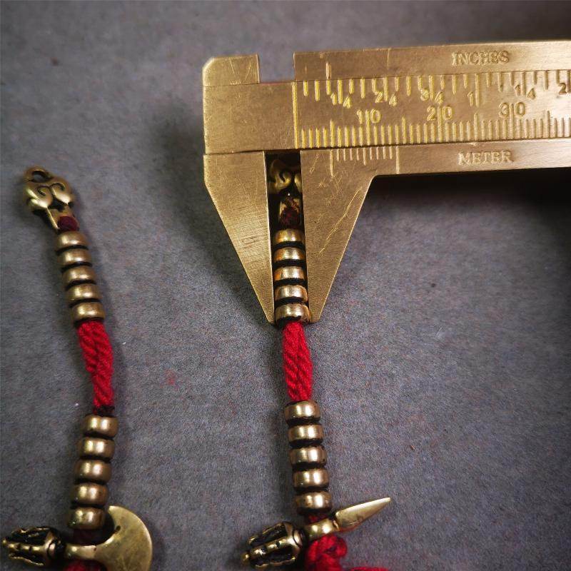 5mm Brass Prayer Bead Counters with Kila and Kartika Pendant - Gandhanra-ART