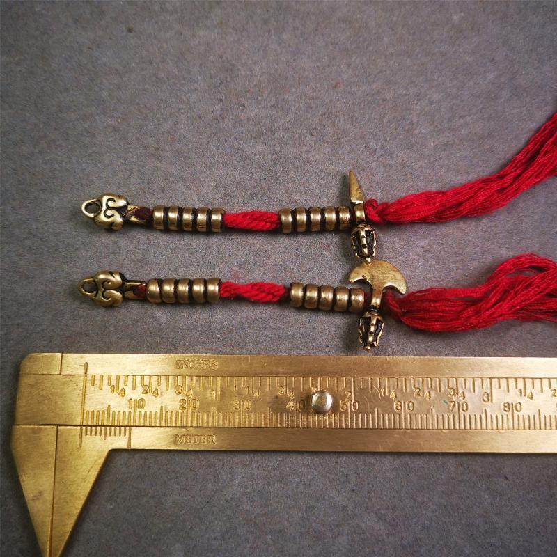 5mm Brass Prayer Bead Counters with Kila and Kartika Pendant - Gandhanra-ART