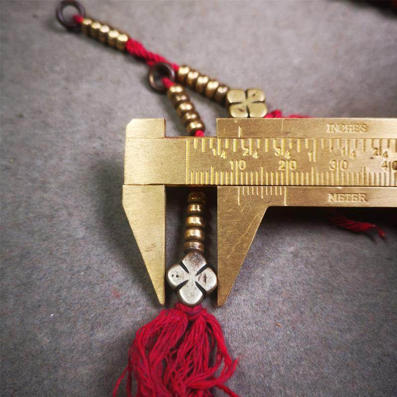 5mm Brass Prayer Bead Counters with Gesang Flower Pendant - Gandhanra-ART