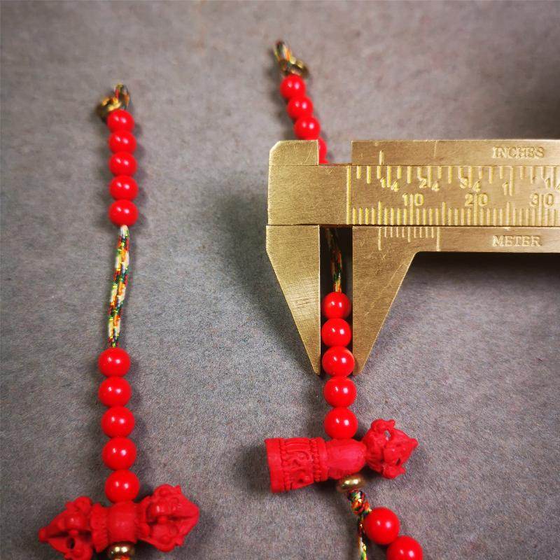 5mm Red Cinnabar Prayer Bead Counters - Gandhanra-ART