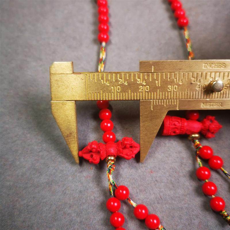 5mm Red Cinnabar Prayer Bead Counters - Gandhanra-ART