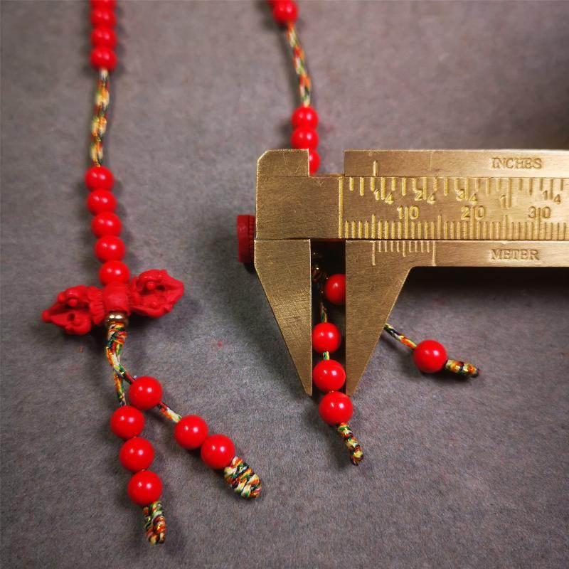 5mm Red Cinnabar Prayer Bead Counters - Gandhanra-ART