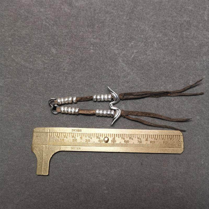 5mm Silver Prayer Bead Counters with Lucky Birds Pendant - Gandhanra-ART