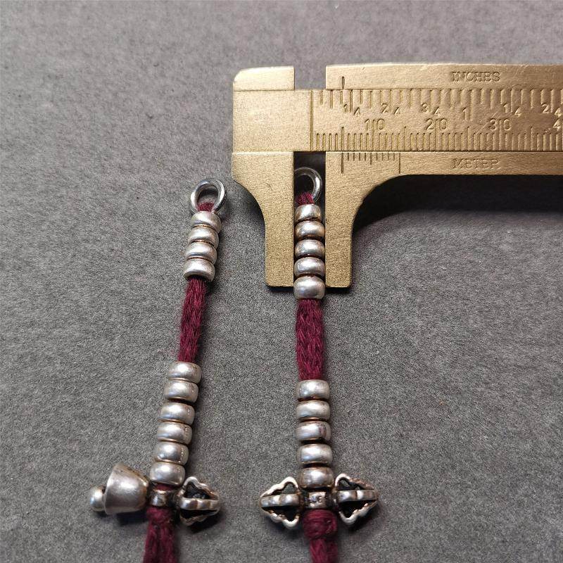 5mm Silver Prayer Bead Counters with Dorje and Bell Pendant - Gandhanra-ART