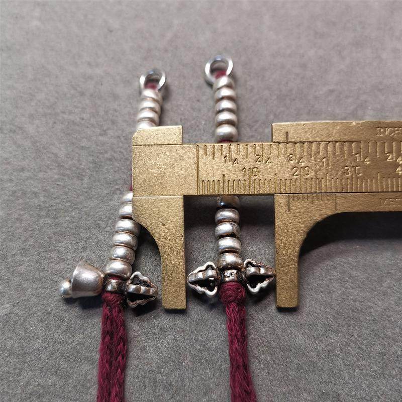 5mm Silver Prayer Bead Counters with Dorje and Bell Pendant - Gandhanra-ART