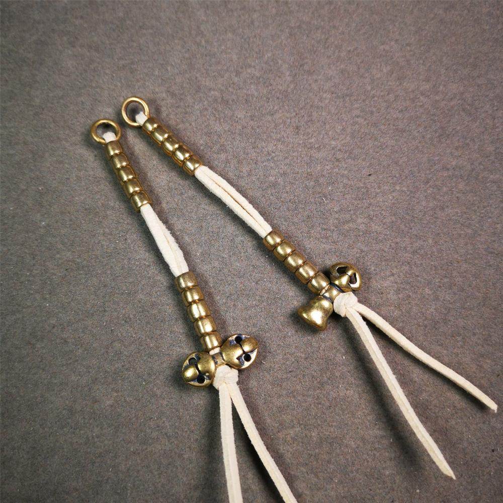 5mm Brass Prayer Bead Counters with Vajra and Bell Pendant - Gandhanra-ART