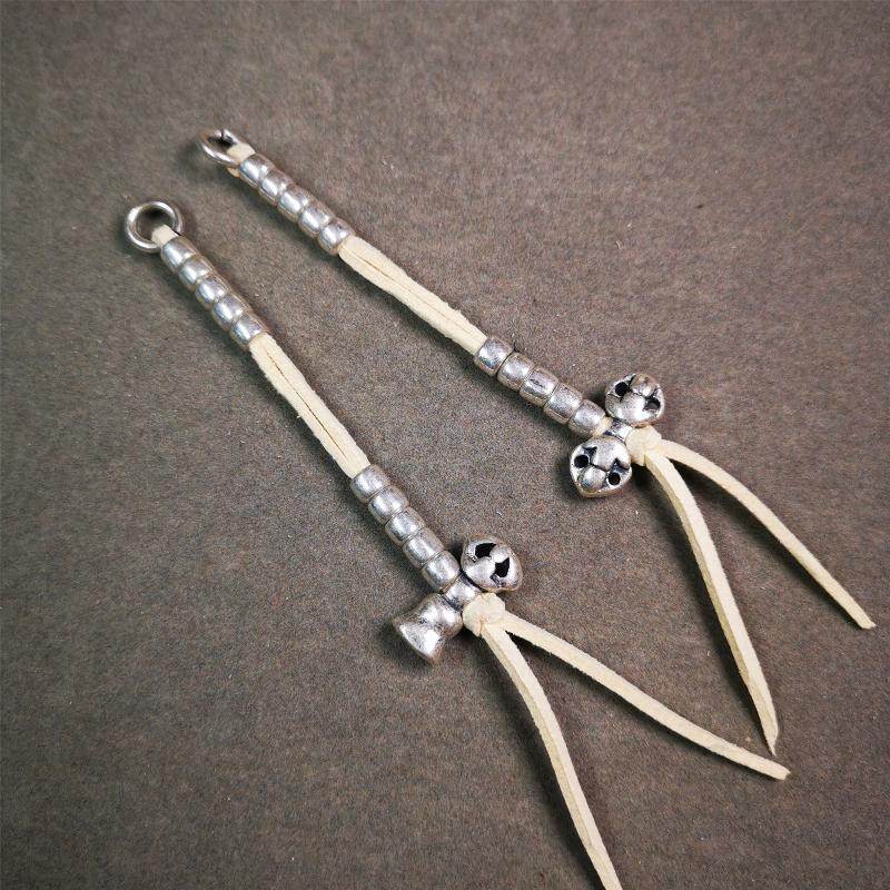 5mm Brass Prayer Bead Counters with Vajra and Bell Pendant - Gandhanra-ART